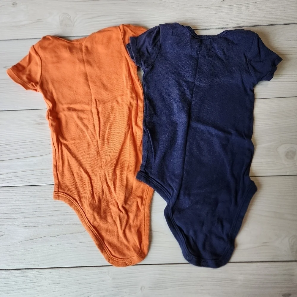 2 pack Carter's Football onesies size 12 mo